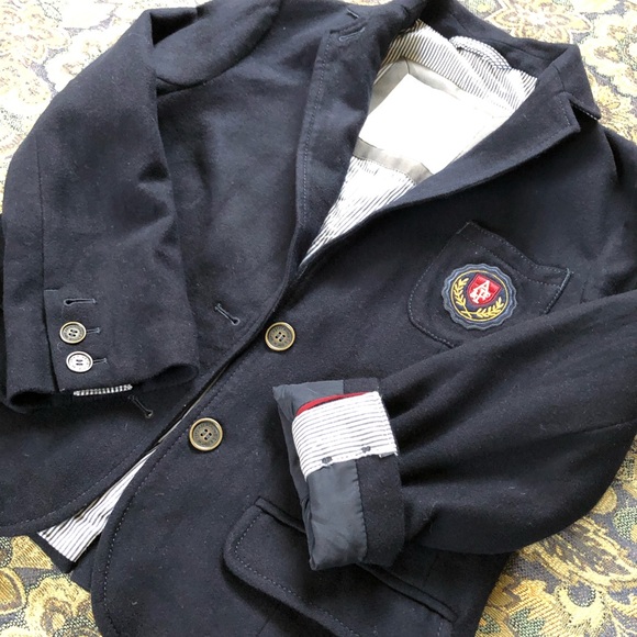 Abercrombie & Fitch Preppy Navy Wool Blazer - Picture 6 of 8